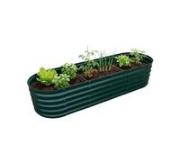 Aiuola rialzata ortaggi erbe aromatiche piante insalata giardino metallo lunga