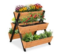 Relaxdays Aiuola verticale con 5 vasi per fiori