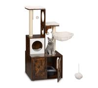 Relaxdays Albero tiragraffi per gatti alto 128 cm