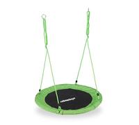 Relaxdays Altalena da Giardino a Nido, per Bambini e Adulti, Regolabile, Ø 90 cm, Portata Max. 100 kg, Verde Unisex, 150.00 x 90.00 x 90.00 cm
