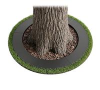 Relaxdays Anello per Alberi e arbusti, Bordo per aiuole, Antracite | Dimensioni, anello per piante da giardino, acciaio zincato