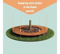 Relaxdays Anello per albero in Corten