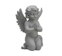 Relaxdays Angelo funerario pregante, poliresina, Gelo e UV, Grigio | Resistente a intemperie