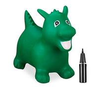 relaxdays- Dinosauro Animale Cavalcabile, Drago, Gioco Gonfiabile per i Bambini, Fino a 80 kg, Senza BPA, Pompa Inclusa, Verde, Colore, 10030817_53