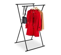 Relaxdays Appendiabiti allungabile in ferro nero