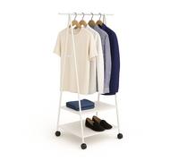 Relaxdays Appendiabiti con 2 ripiani in tessuto