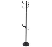 Appendiabiti Relaxdays, con 8 Ganci, Appendiabiti in Ferro per Giacche e Cappotti, 176 x 30 x 30 cm, Nero