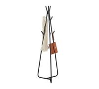 Relaxdays Appendiabiti in Ferro Triangolare con 9 Ganci, HLP: 157 x 40 x 48 cm, Guardaroba Appendi Abiti Ingresso, Nero