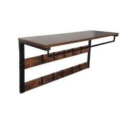 Relaxdays Appendiabiti parete 10 ganci con ripiano