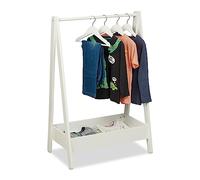 Appendiabiti da terra per bambini Porta abiti autoportante 15 kg Bianco