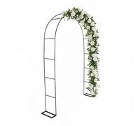 Relaxdays Arco da Giardino in Metallo per Rose e Piante rampicanti, Stabile, 240x140x38 cm, Nero