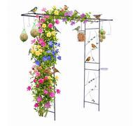 Relaxdays Arco di rose con bagno e mangiatoie