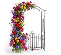 Relaxdays Arco in Metallo per Rose e rampicanti, con Doppia Porta | HxLxP: 216 x 140 x 40 cm