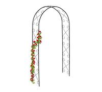 Relaxdays Arco per Rose Rampicanti da Giardino, Sostegno per Piante, HLP: 230x120x39 cm, Supporto Edera, Acciaio, Nero