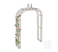 Relaxdays Arco metallico decorativo per rose