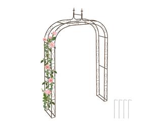 Relaxdays Arco metallico decorativo per rose