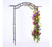 Relaxdays Arco nero per rose in acciaio