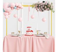Relaxdays Arco Palloncini Struttura Tavolo, Base Estensibile, Decorazioni Compleanno H: 78,5-118 cm, L: 107-265 cm, Oro