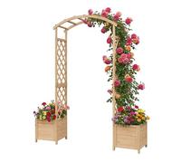 Relaxdays Arco per rose con vasi