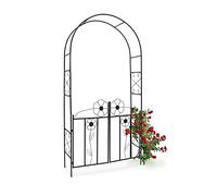 (TG. 36.5x116.0x228.0 cm) Relaxdays 10020031 Arco per Rose con Cancello in Ferro
