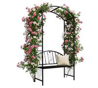 Relaxdays Arco per rose con panca