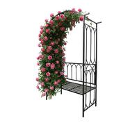 Relaxdays Arco per rose con panca in metallo