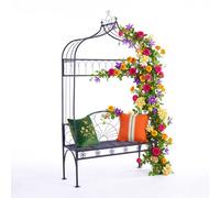 Relaxdays Arco per rose con panchina