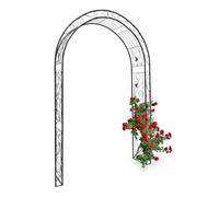 Arco per rose dal design romantico Pergolato in metallo nero 7,8 kg 216 cm