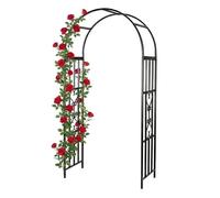 Relaxdays Arco per rose nero in ferro