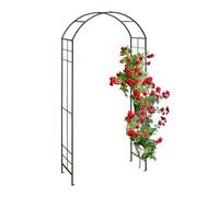 Relaxdays Arco per Rose Rampicanti da Giardino, Sostegno per Piante, HLP: 224 x 110 x 41 cm, Supporto in Ferro, Bronzo