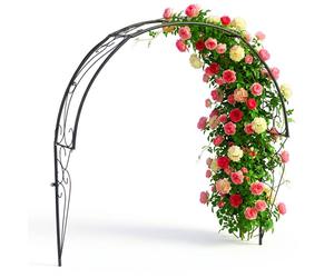 Relaxdays Arco per rose, semiarco metallo