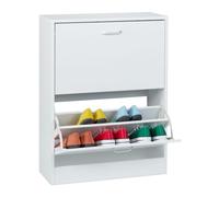 Scarpiera Scaffale Porta Scarpe Armadietto Ribalta Stretto Bianco Corridoio Casa