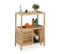 Scaffale Bagno Armadietto Legno Noce Mobiletto Cucina 2 Ripiani 86x67,5x35,5 cm