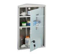 Armadietto Medicinali Pronto Soccorso Cassetta Medicine Anta Vetro 45x30x17,5 cm