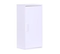 Relaxdays Armadietto pensile per Bagno, 2 Scomparti, HxLxP: 62 x 30 x 21 cm, ripiano Regolabile, Slim, MDF, Bianco