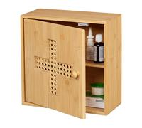 Armadietto Pronto Soccorso Medicinali Cassetta Farmaci Bambù HLP: 28x28x16 cm