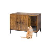 Relaxdays Armadio per lettiera, Ingresso e Tappetino, HBT: 55x80x50 cm