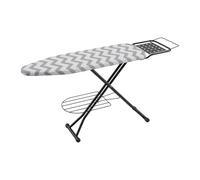Relaxdays ASSE da Stiro 110x33 cm per Ferri a Vapore, Regolabile, Nero | Zigzag pieghevole, porta ferro