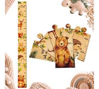 Asta metrica, scala altezza, misuratore bambini, legno, puzzle