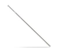 Relaxdays Asta telescopica estensibile senza viti, acciaio inox/plastica, argento, 110-200 cm