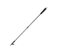 Relaxdays Attizzatoio, Lungo 91,5 cm, Gancio per Fuoco con Manico in Legno, Anello per appenderlo, Stufa e braciere, Ferro, Nero