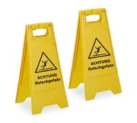 Relaxdays Attenzione: rischio scivolamento - set 2