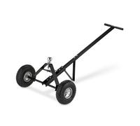 Relaxdays Carrello Sposta Roulotte, per Rimorchi, HLP: 48x137x72 cm, Pneumatici e Gancio a Sfera, 250 kg, Acciaio, Nero, Gomma