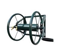 Relaxdays Avvolgitubo, acciaio inossidabile, 60 m, montaggio a parete, attacco a scatto, HxLxP: 55 x 48 x 42 cm, verde