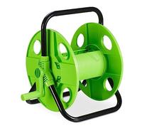 Relaxdays Avvolgitubo Acqua, Pompa 30 m, Avvolgi Tubo 1/2", Acciaio, Plastica, Portatubo HLP 38 x 42 x 31 cm, Verde Nero