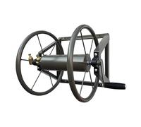 Relaxdays Avvolgitubo in Acciaio Inox, Montaggio a Parete, innesto a Click, 60 m, Marrone, 55x48x42 cm