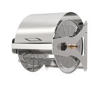 Avvolgitubo da parete per giardino Acciaio inox, manovella e raccordo a scatto