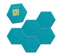 Relaxdays Bacheca da Parete, Set 6 Pannelli in Feltro Porta Foto, con Puntine Incluse, HxLxP: 26 x 30 x 0,9 cm, Blu