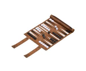 Relaxdays Backgammon da viaggio arrotolabile