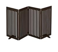 Relaxdays Bambini Cancelletto per Animali, Barriera per Cani e Gatti, Recinzione per Scale Cancellino HxL 92 x 205 cm, Marrone, Fibra di Legno, 1 pz